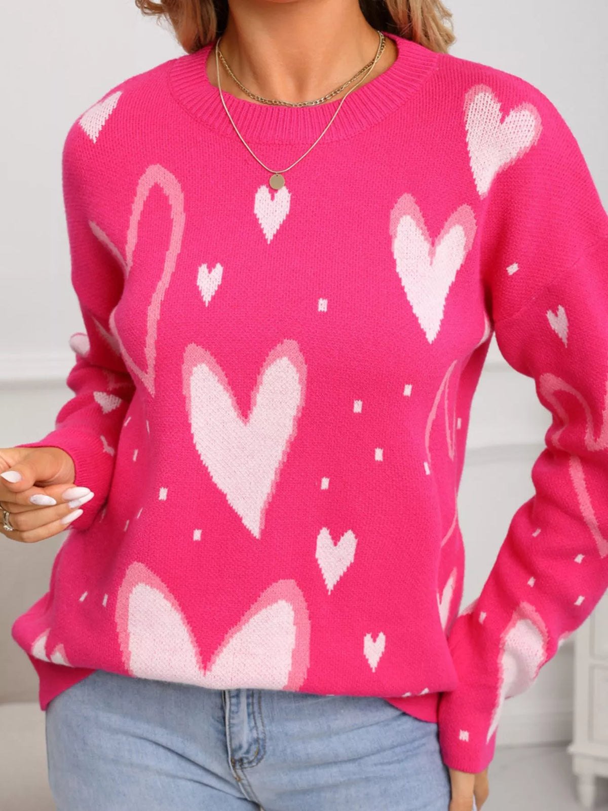 Heart Crew Neck Sweater