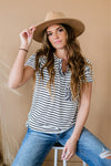 BiBi Mix It Up Leopard and Striped Tee