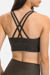 Crisscross Strappy Back Sports Bra