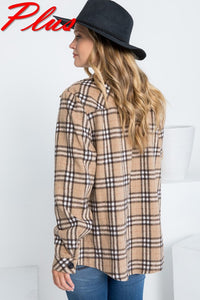 Plaid Boyfriend Fit Button Down Shirt