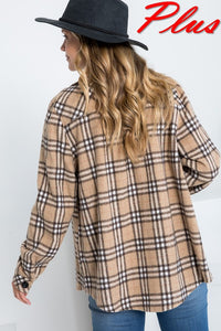 Plaid Boyfriend Fit Button Down Shirt