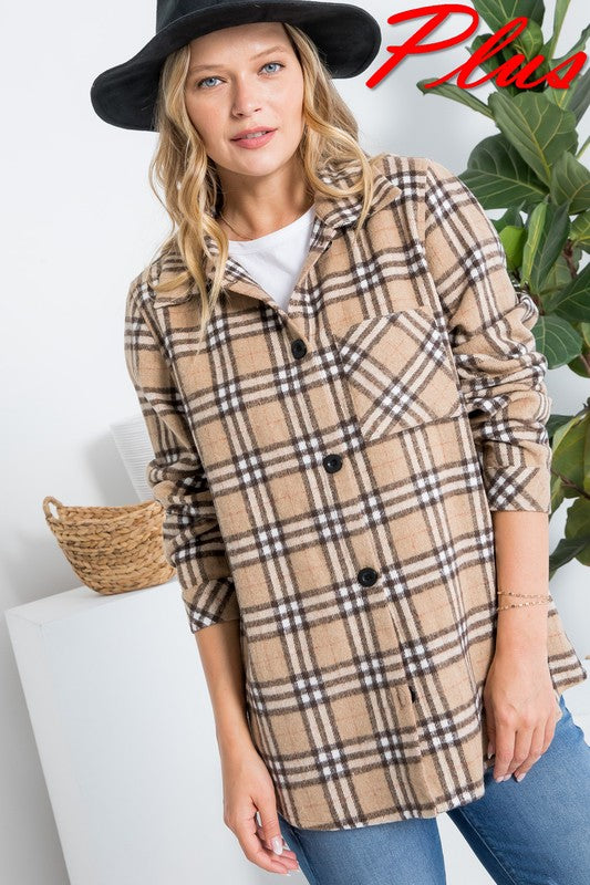 Plaid Boyfriend Fit Button Down Shirt