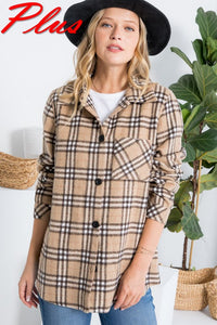 Plaid Boyfriend Fit Button Down Shirt