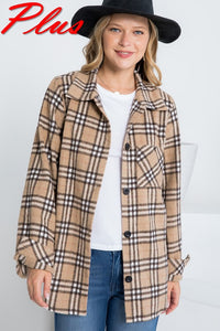 Plaid Boyfriend Fit Button Down Shirt