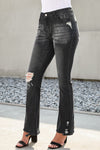 High Waist Distressed Flared Jeans