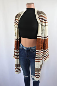 Striped Knit Cardigan