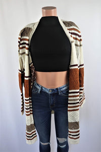 Striped Knit Cardigan