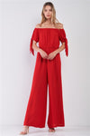 Off The Shoulder Wide Leg Jumpsuit