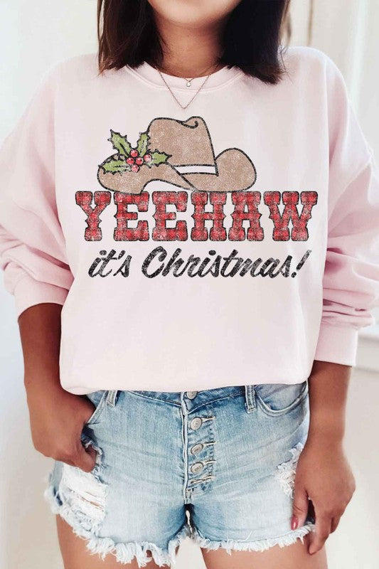 YEEHAW IT'S CHRISTMAS Graphic Sweatshirt