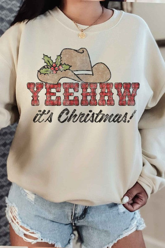 YEEHAW IT'S CHRISTMAS Graphic Sweatshirt