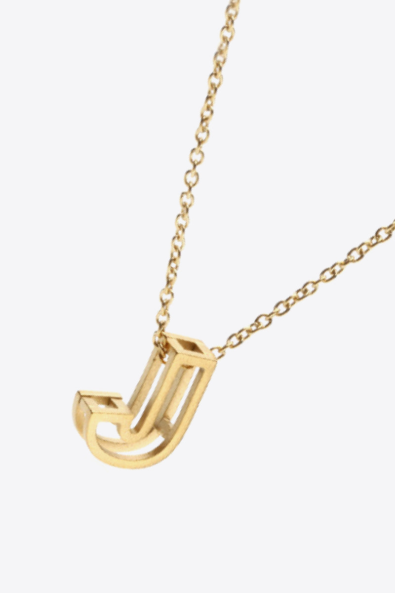 A to J Letter Pendant Necklace