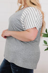 Plus Size Striped Raglan Sleeve T-Shirt