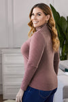 Plus Size Mock Neck Long Sleeve Top