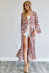 Printed Long Sleeve Kimono