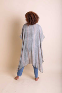 Woven Long Line Tribal Kimono