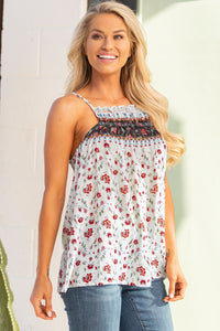 Floral Frill Trim Cami