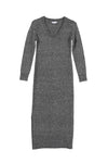 V Neck Ankle Length Sweater Dress