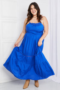 Heimish Full Size Spaghetti Strap Tiered Maxi Dress