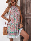 Bohemian Grecian Sleeveless Mini Dress