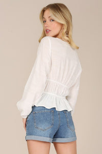 LS Sheer Long Sleeve Lace Crop Top