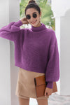 Turtleneck Lantern Sleeve Sweater