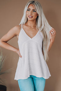 Sleeveless Knitted Babydoll Cami Top