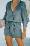 Tie Waist Dolman Sleeve Romper