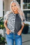 Leopard Color Block T-Shirt