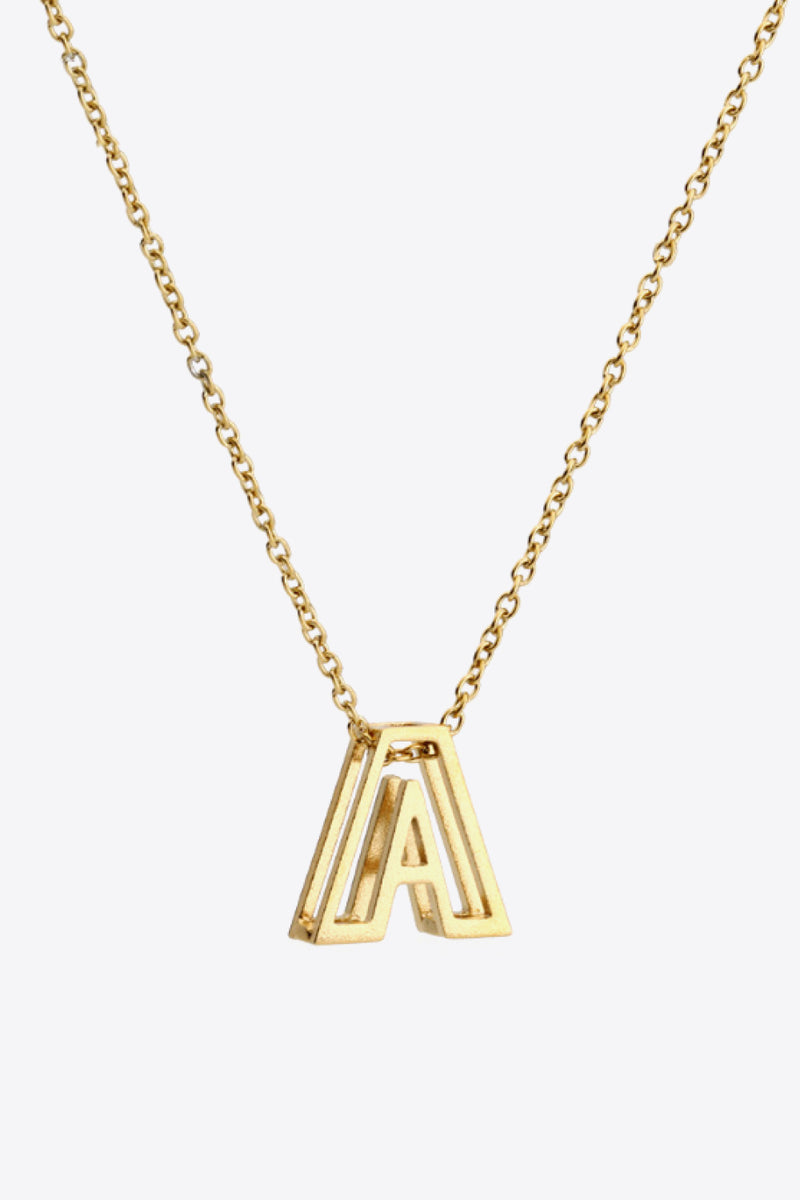 A to J Letter Pendant Necklace