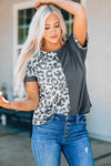 Leopard Color Block T-Shirt