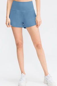 Elastic Waistband Yoga Shorts