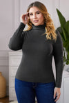 Plus Size Mock Neck Long Sleeve Top