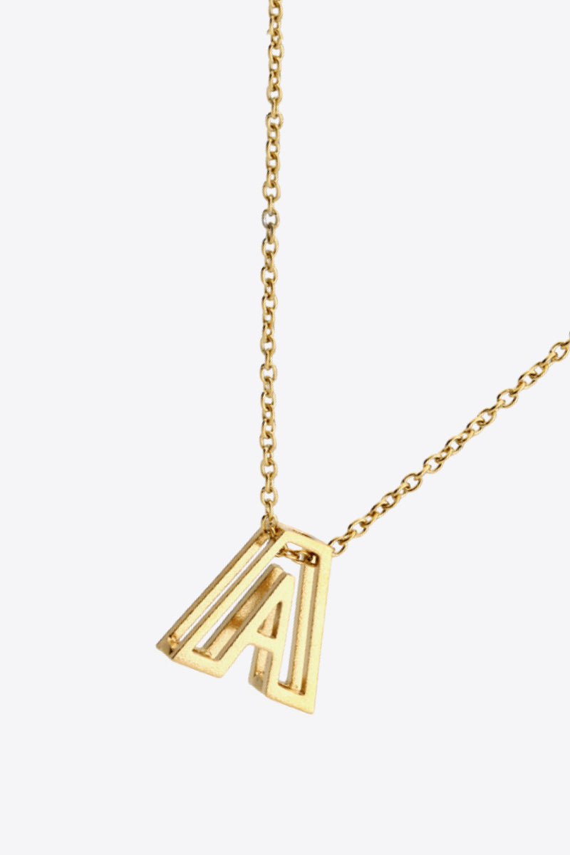 A to J Letter Pendant Necklace